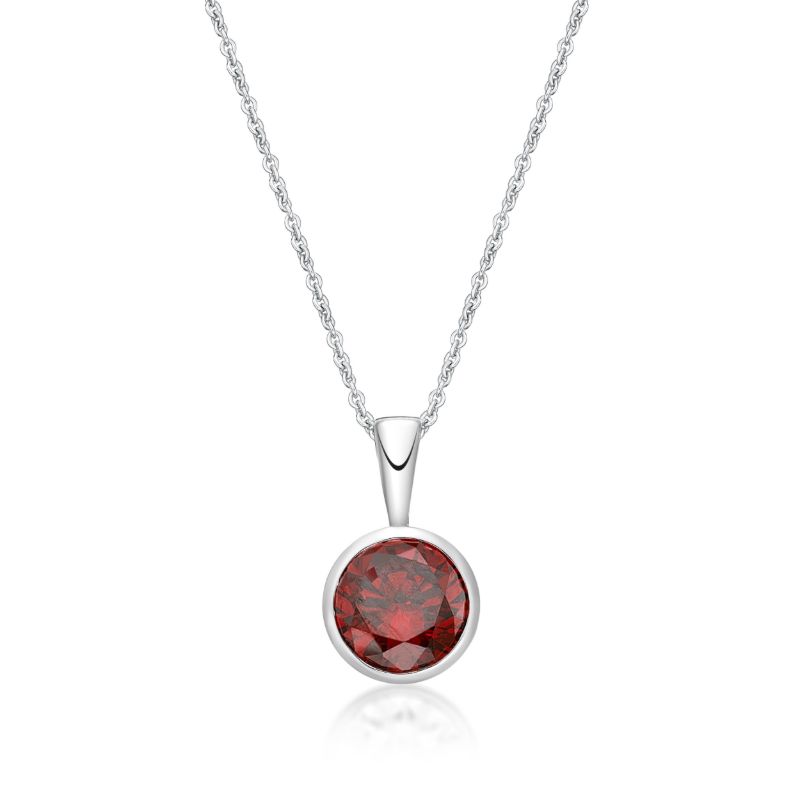 Picture of JANUARY   , 5mm BEZEL PENDANT with CHAIN